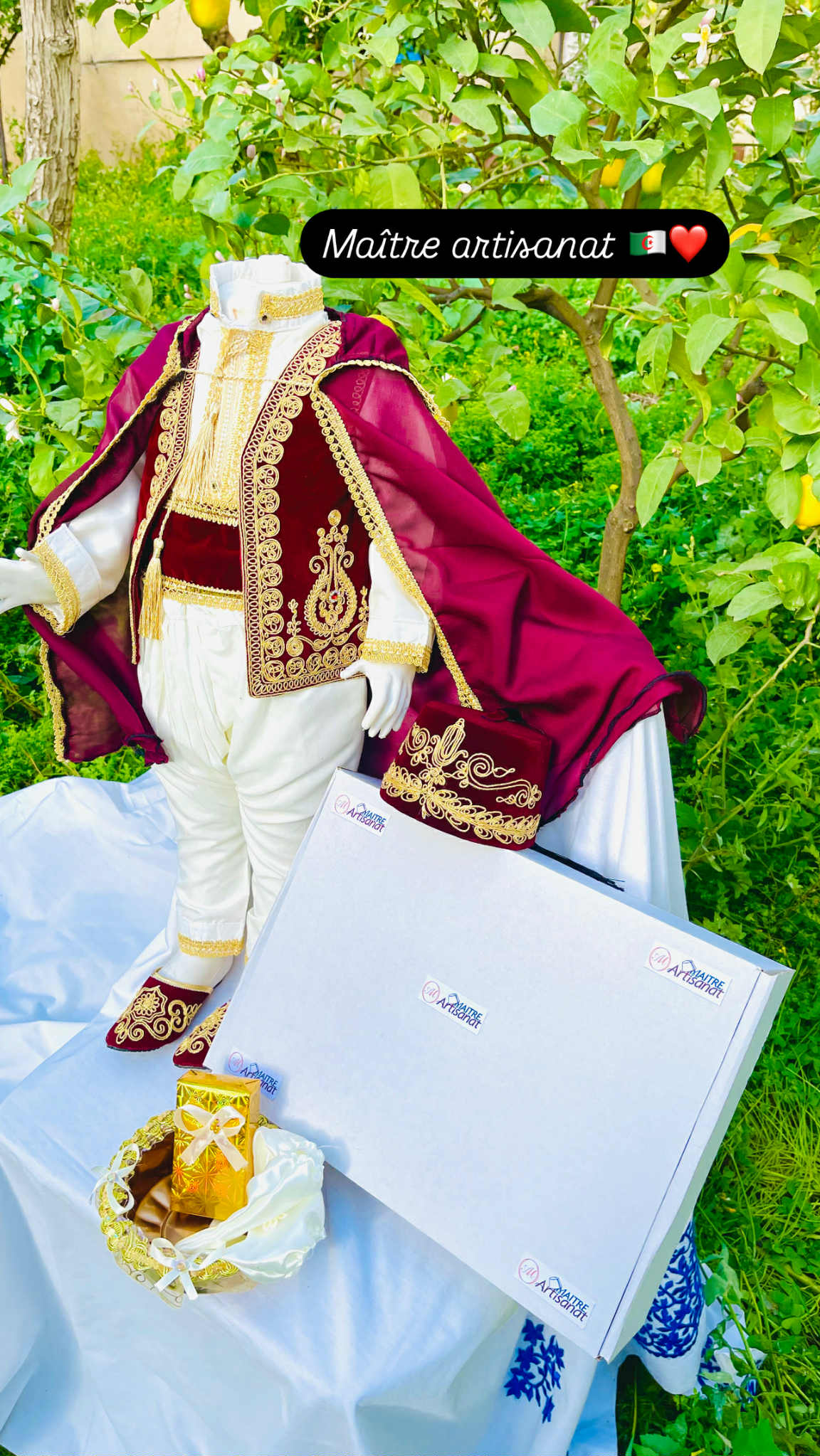 قورصو لباس تقليدي للاطفال منساب للختان و الحفلات يتكون من 10 قطع